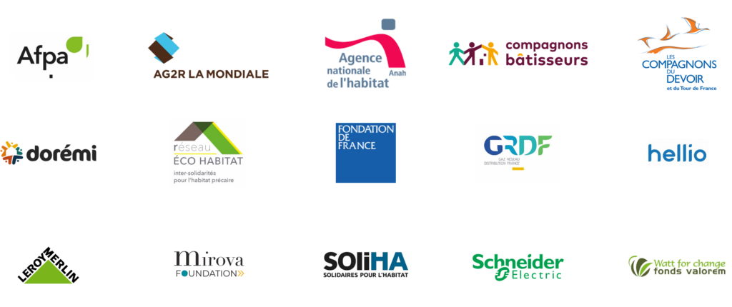 logos des parties prenantes de la formation des Ensembliers Solidaires