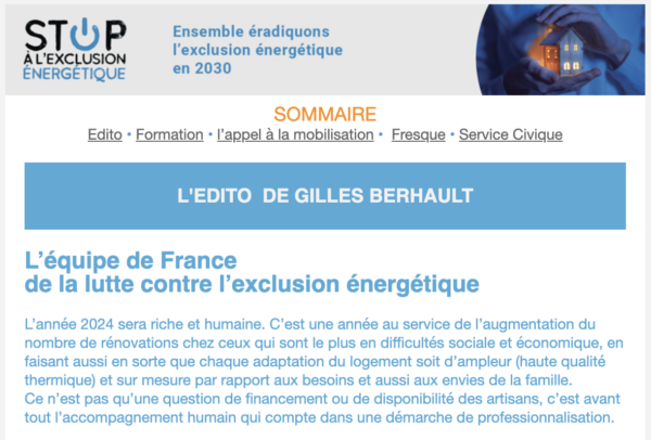 NL STOP EE février 2024 L’année 2024 sera celle de la consolidation. Nous partîmes peu nombreux en 2020, nous sommes trente dans l’équipe aujourd’hui. Une équipe formidable. Un collectif formidable.