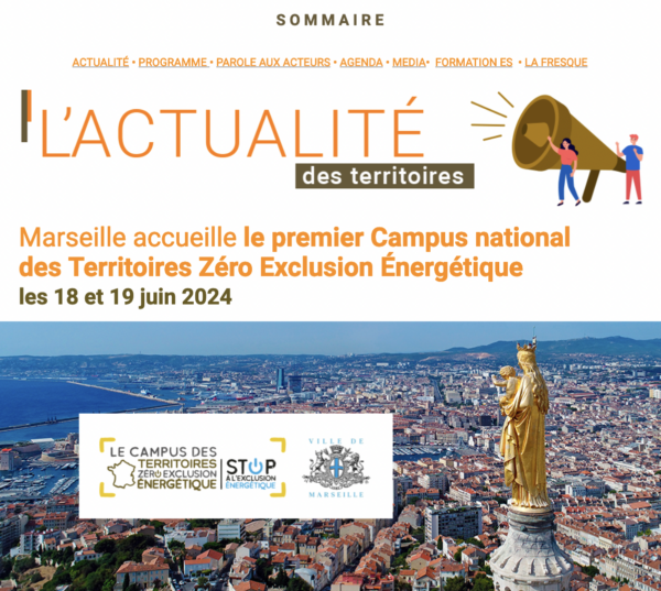 Marseille accueille le premier Campus national des Territoires Zéro Exclusion Énergétique les 18 et 19 juin 2024