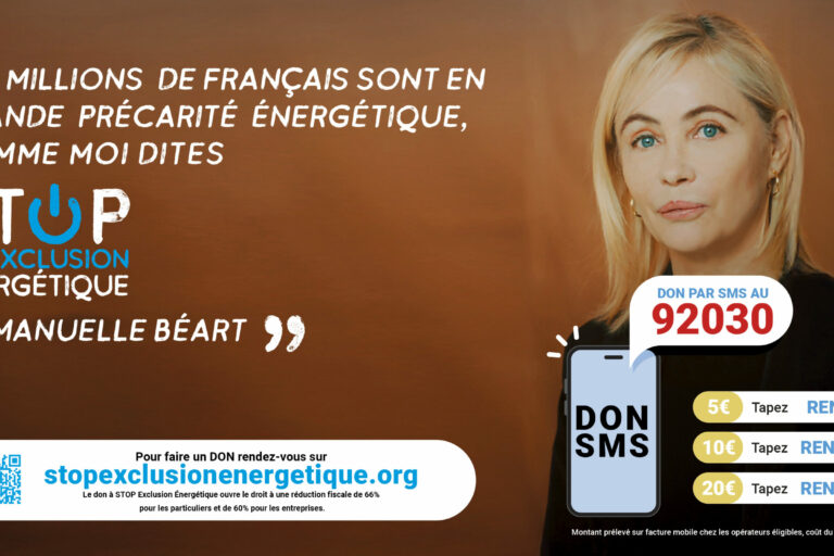 Emmanuelle Béart aux côtés de Stop Exclusion Énergétique, lance un appel à la mobilisation pour accélérer la lutte contre la précarité énergétique