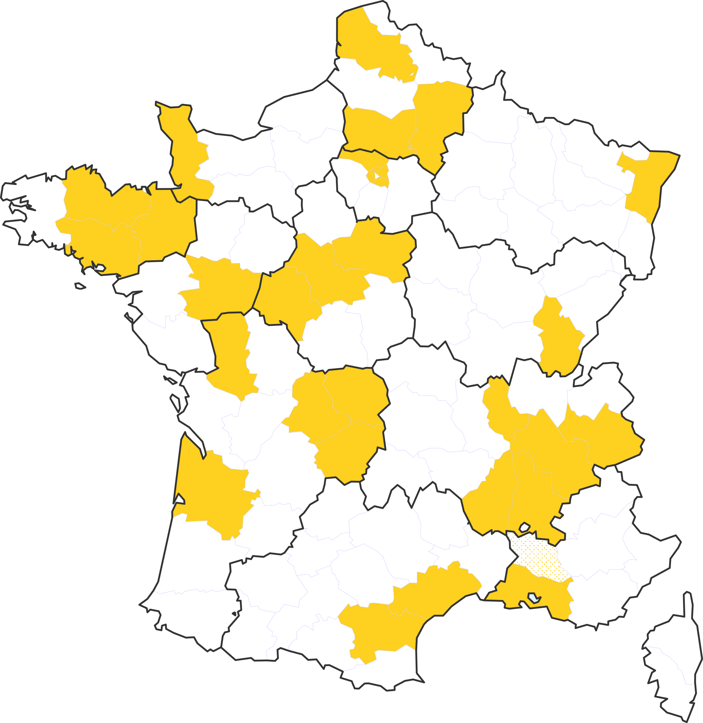 Carte des territoires Diffus
